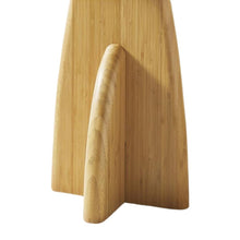 Minimalist Wood Side Table in Wheat Finish – Solid Bamboo End Table