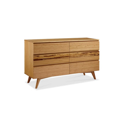 Azara Six Drawer Double Dresser, Caramelized