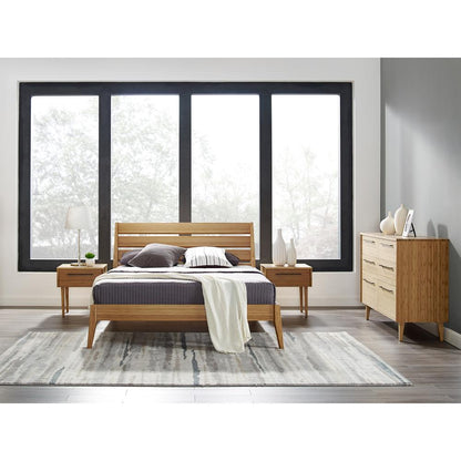 Sienna Eastern King Platform Bed, Caramelized