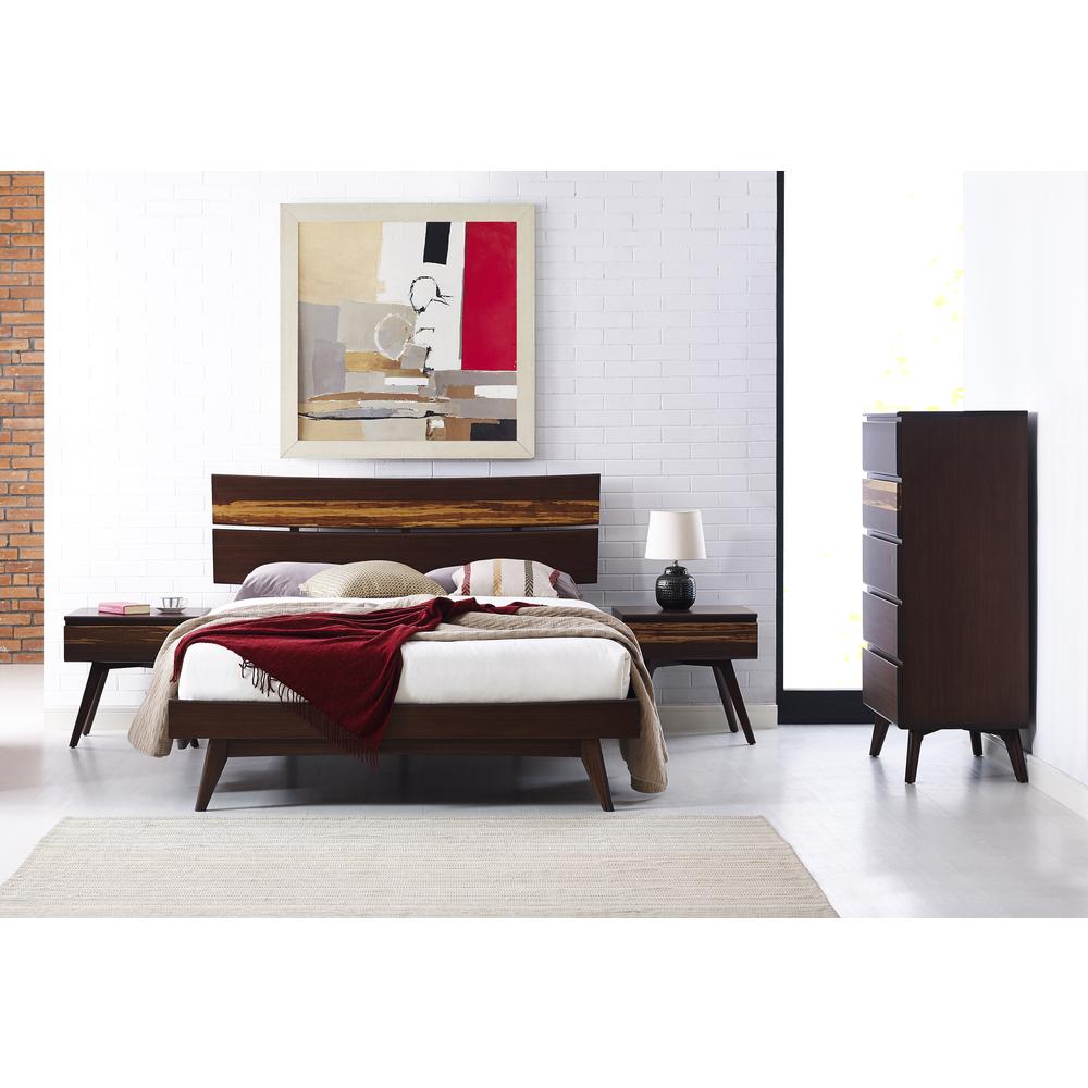 Azara California King Platform Bed, Sable