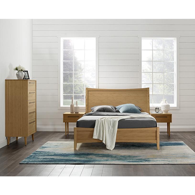 Willow Queen Platform Bed, Caramelized