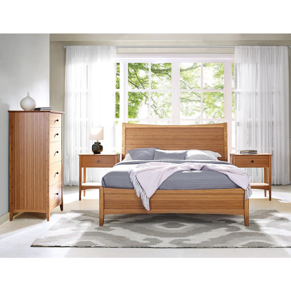 Willow Queen Platform Bed, Caramelized