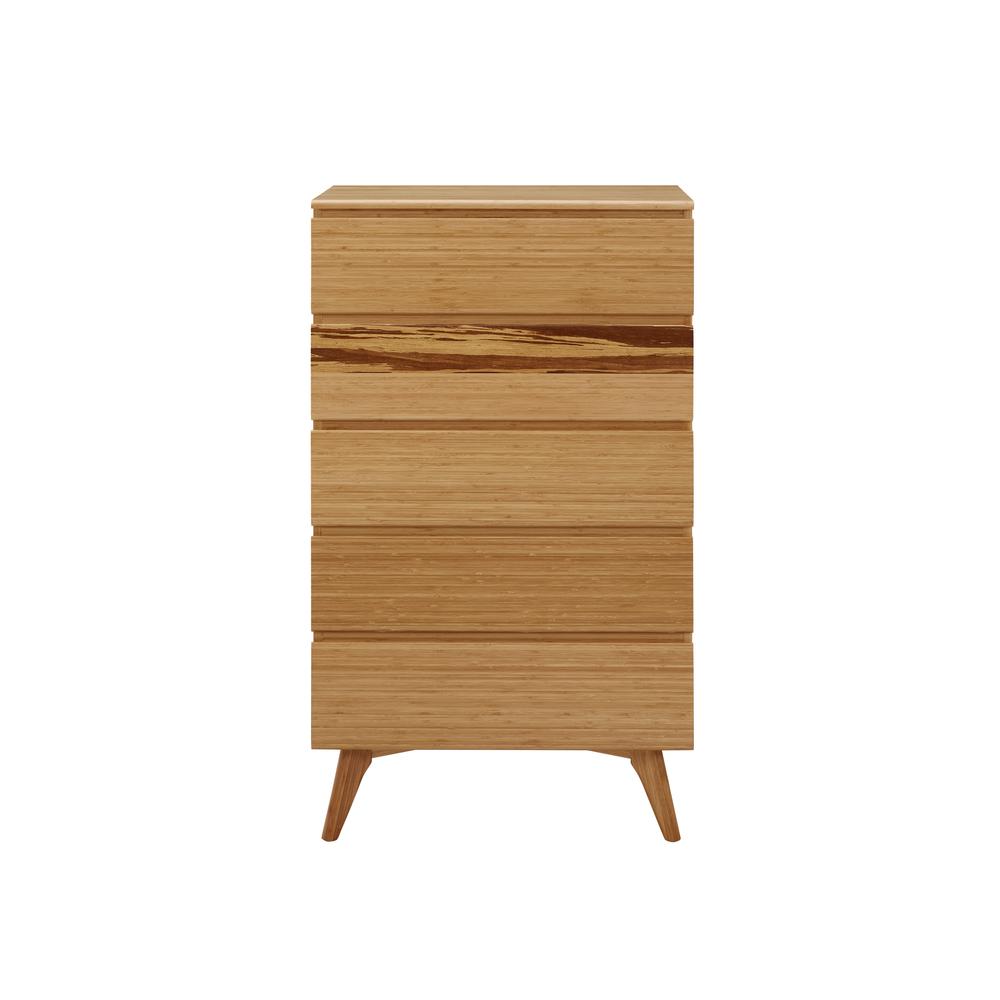 Azara Five Drawer High Chest, Caramelized