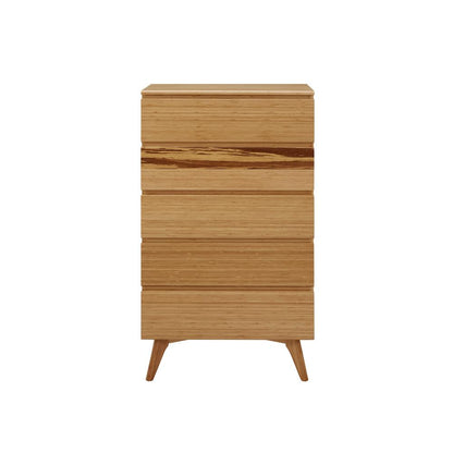 Azara Five Drawer High Chest, Caramelized