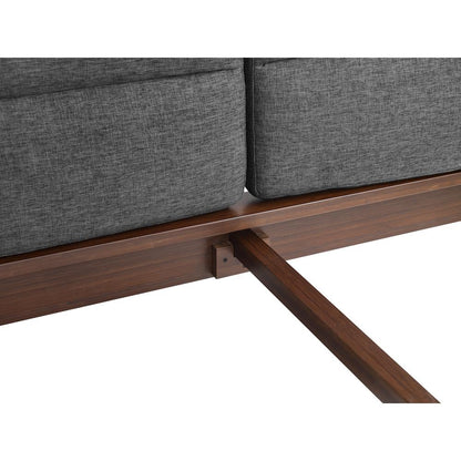 Park Avenue King Platform Bed with Fabric, Ruby