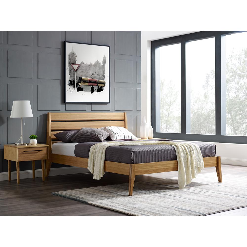 Sienna Eastern King Platform Bed, Caramelized
