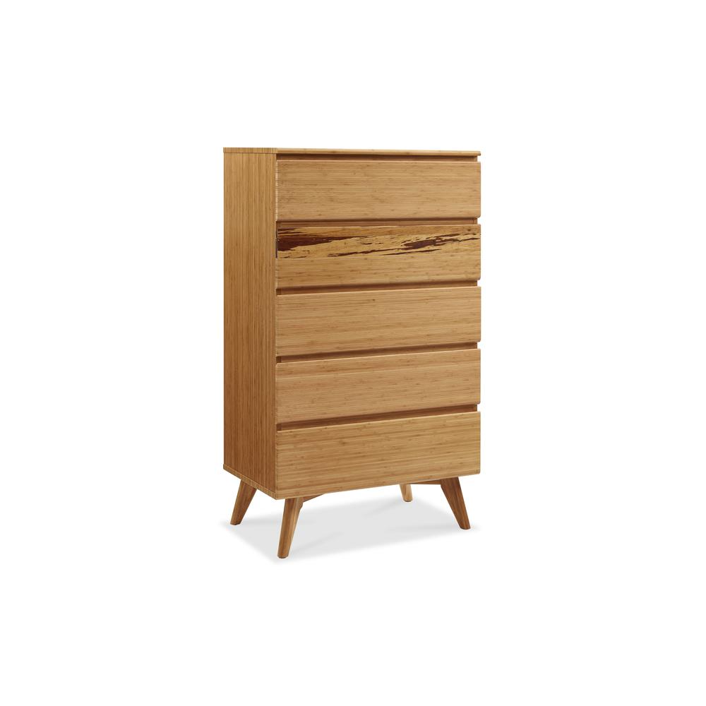 Azara Five Drawer High Chest, Caramelized
