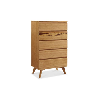 Azara Five Drawer High Chest, Caramelized