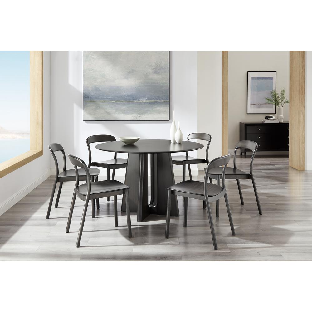 Luna 48” Round Table, Caviar