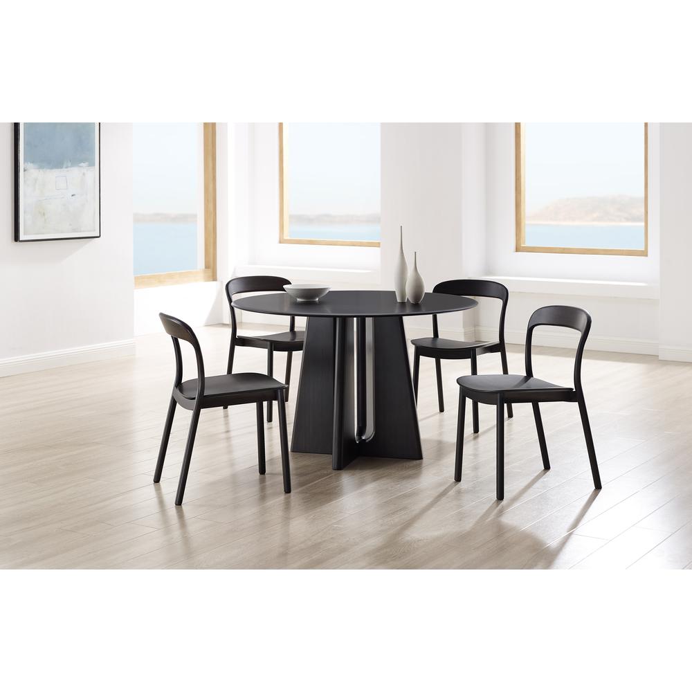 Luna 48” Round Table, Caviar