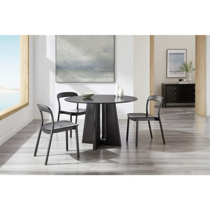 Luna 48” Round Table, Caviar