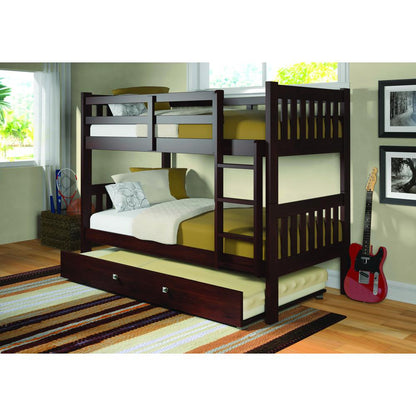 Twin/Twin Mission Bunk Bed, Drawers Or Trundle Not Included