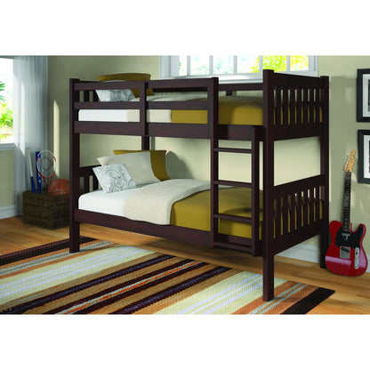Twin/Twin Mission Bunk Bed, Drawers Or Trundle Not Included