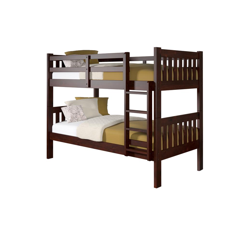 Twin/Twin Mission Bunk Bed, Drawers Or Trundle Not Included