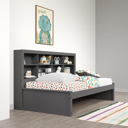 TWIN BOOKCASE DAYBED GARK GREY