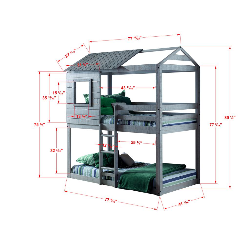 Deer Blind Bunk Loft W/Blue Tent