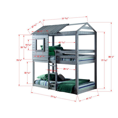 Deer Blind Bunk Loft W/Pink Tent