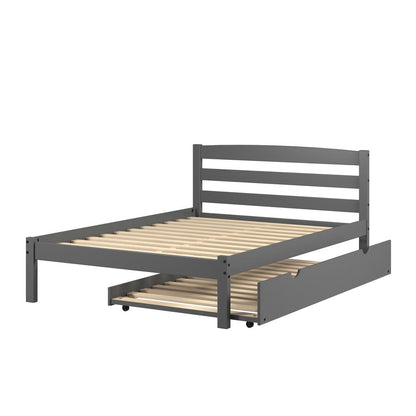 FULL ECONO BED WITH TRUNDLE BED DARK GREY FINISH