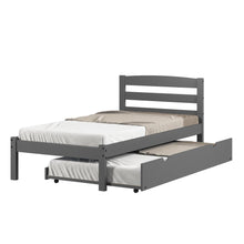 TWIN ECONO BED WITH TRUNDLE BED DARK GREY FINISH