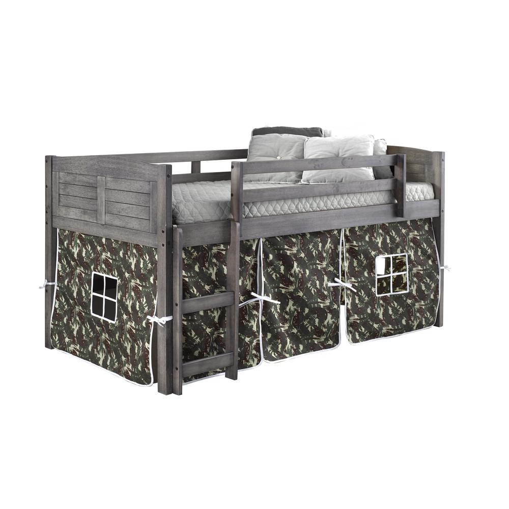 LOUVER LOW LOFT ANTIQUE GREY W/ CAMO TENT KIT