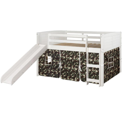 Twin Louver Low Loft White W/Camo Tent
