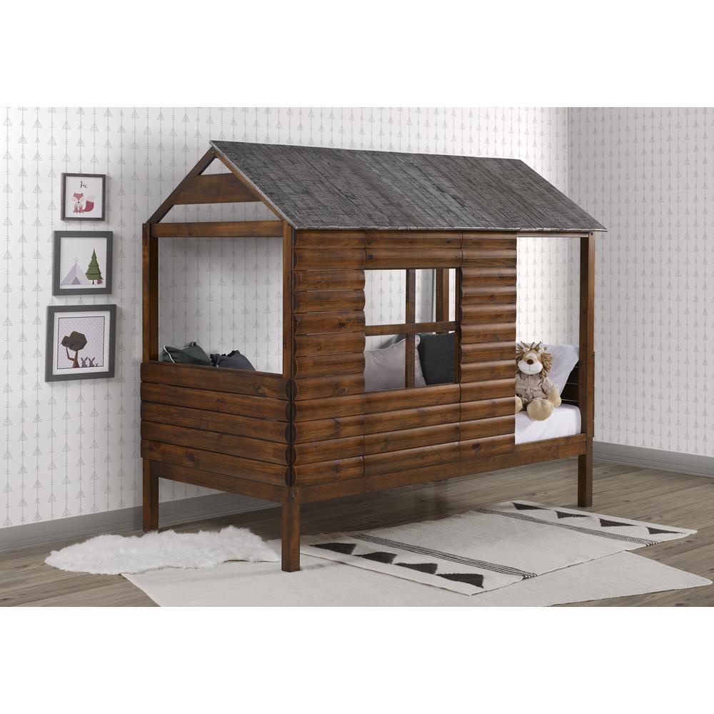 Twin Log Cabin Low Loft