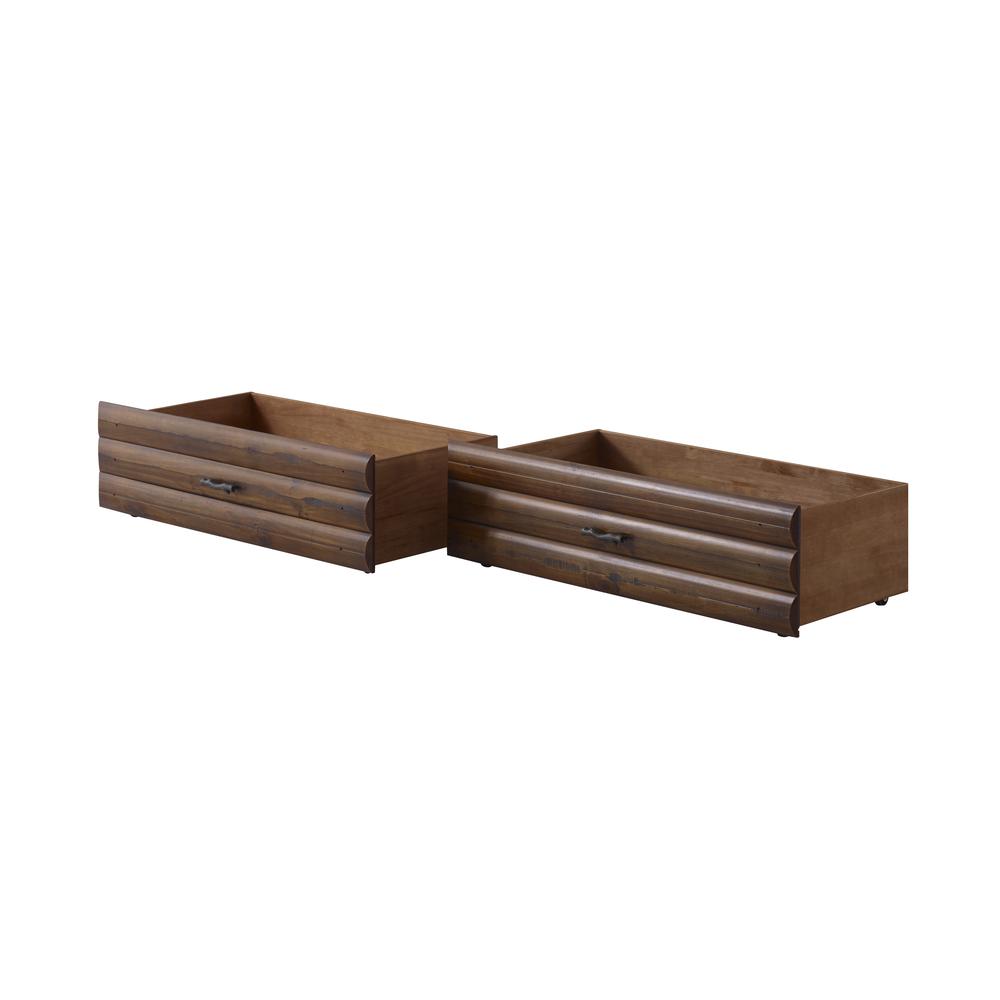 LOG CABIN DRAWERS RUSTIC WALNUT & RUSTIC SILVER