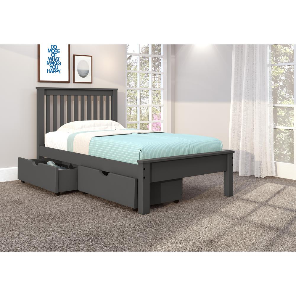 Twin Contempo Bed W/Dual Under Bed Drawers