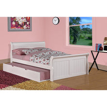 Belen Kox Full Sleigh White Finish Bed W/Twin Trundle Bed