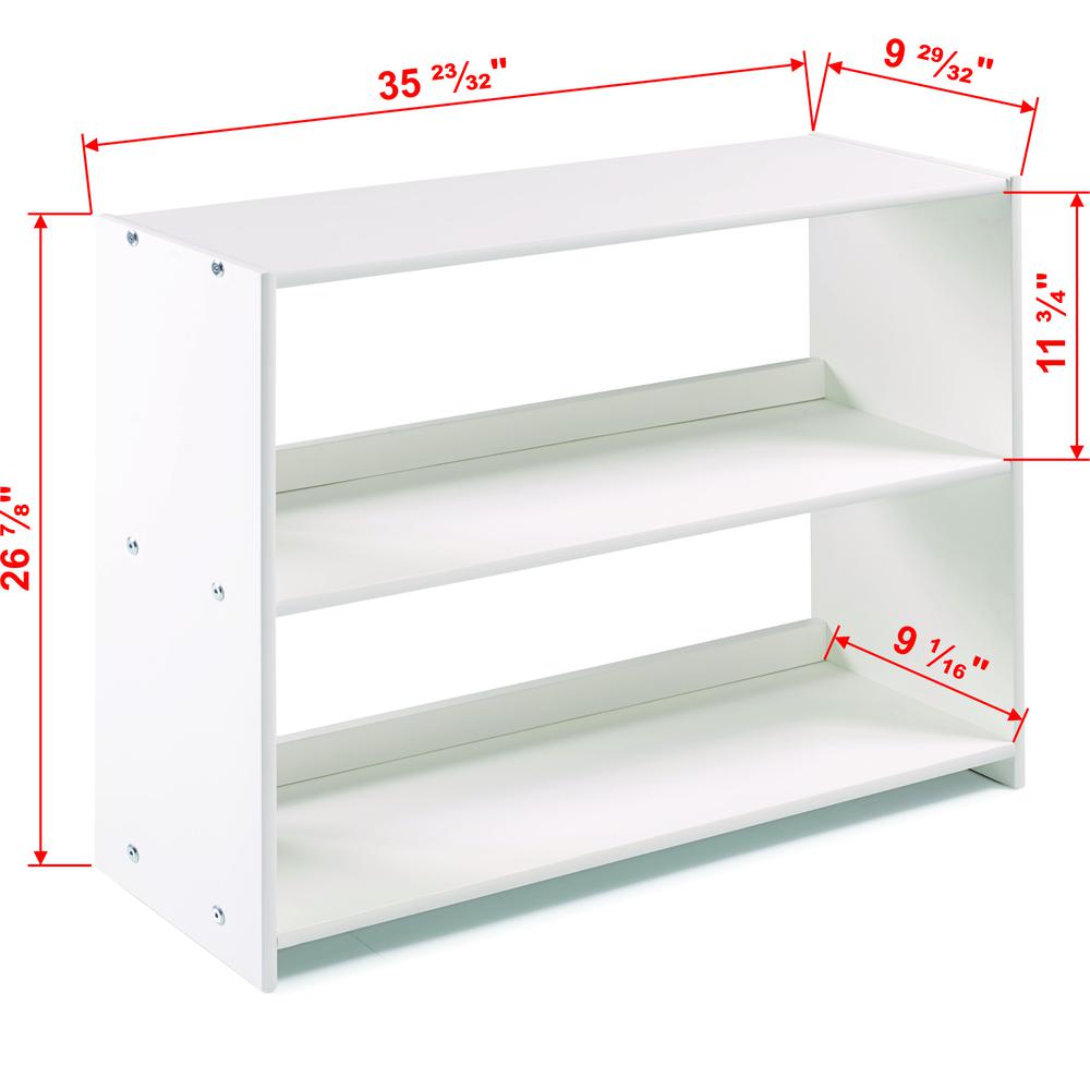Low Loft Bookcase Shelf White