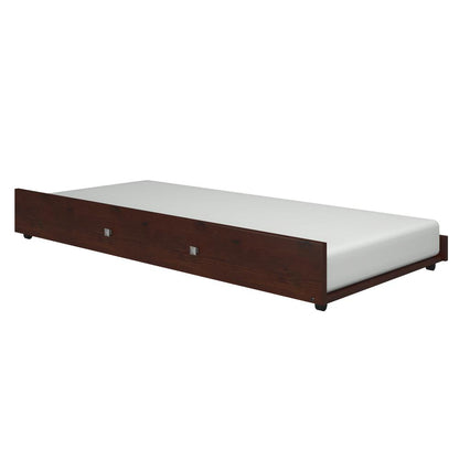 Twin Trundle Bed dark cappuccino finish