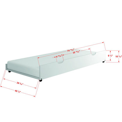 Twin Trundle (Only) in White