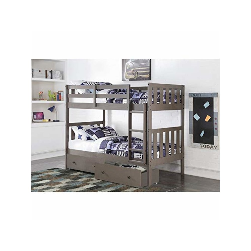 Dual Underbed Drawers Brushed Grey