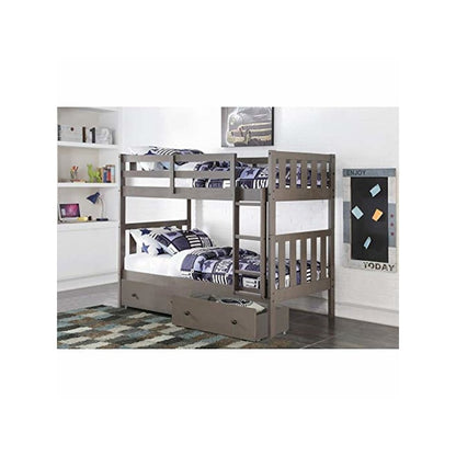 Dual Underbed Drawers Brushed Grey