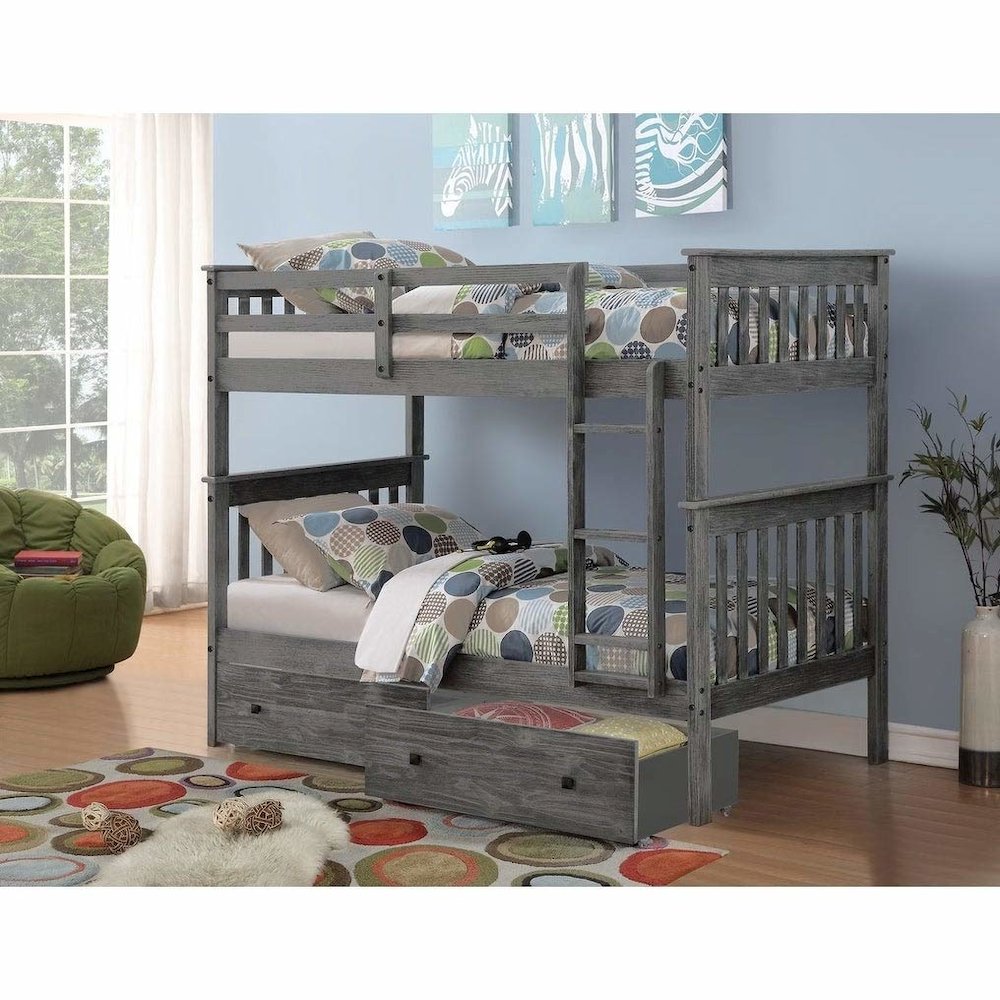 Dual Underbed Drawers Brushed Grey