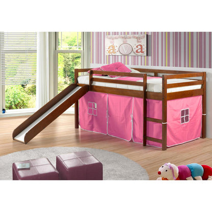 Twin Low Loft W/Slide , Drawers Or Trundle Not Included