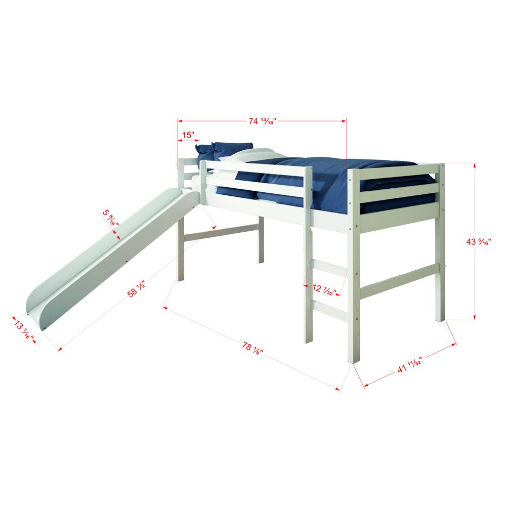 Twin Low Loft W/Slide