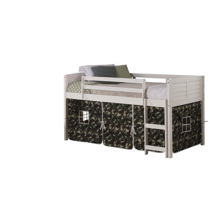 Twin Louver Low Loft White W/Camo Tent