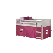 TWIN LOUVER LOW LOFT WHITE W/PINK TENT