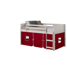 TWIN LOUVER LOW LOFT WHITE W/RED TENT