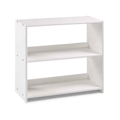 Louver Low Loft Small Bookcase White