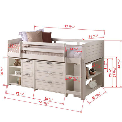 TWIN LOUVER LOW LOFT GROUP A - WHITE