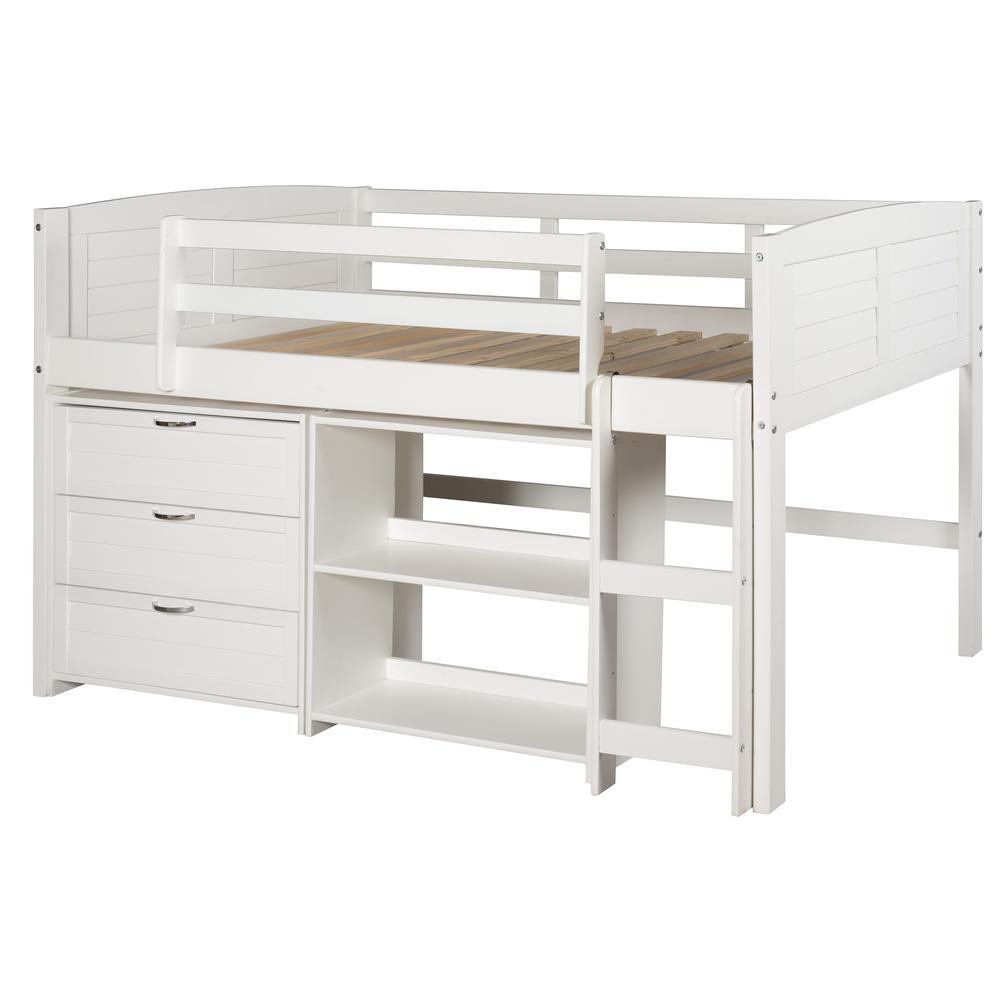 TWIN LOUVER LOW LOFT GROUP C - WHITE
