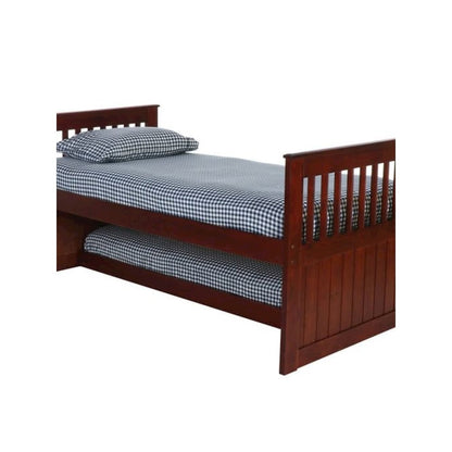 Twin Mission Rake Bed W/3 Drawer Elevation Kit And Twin Trundle