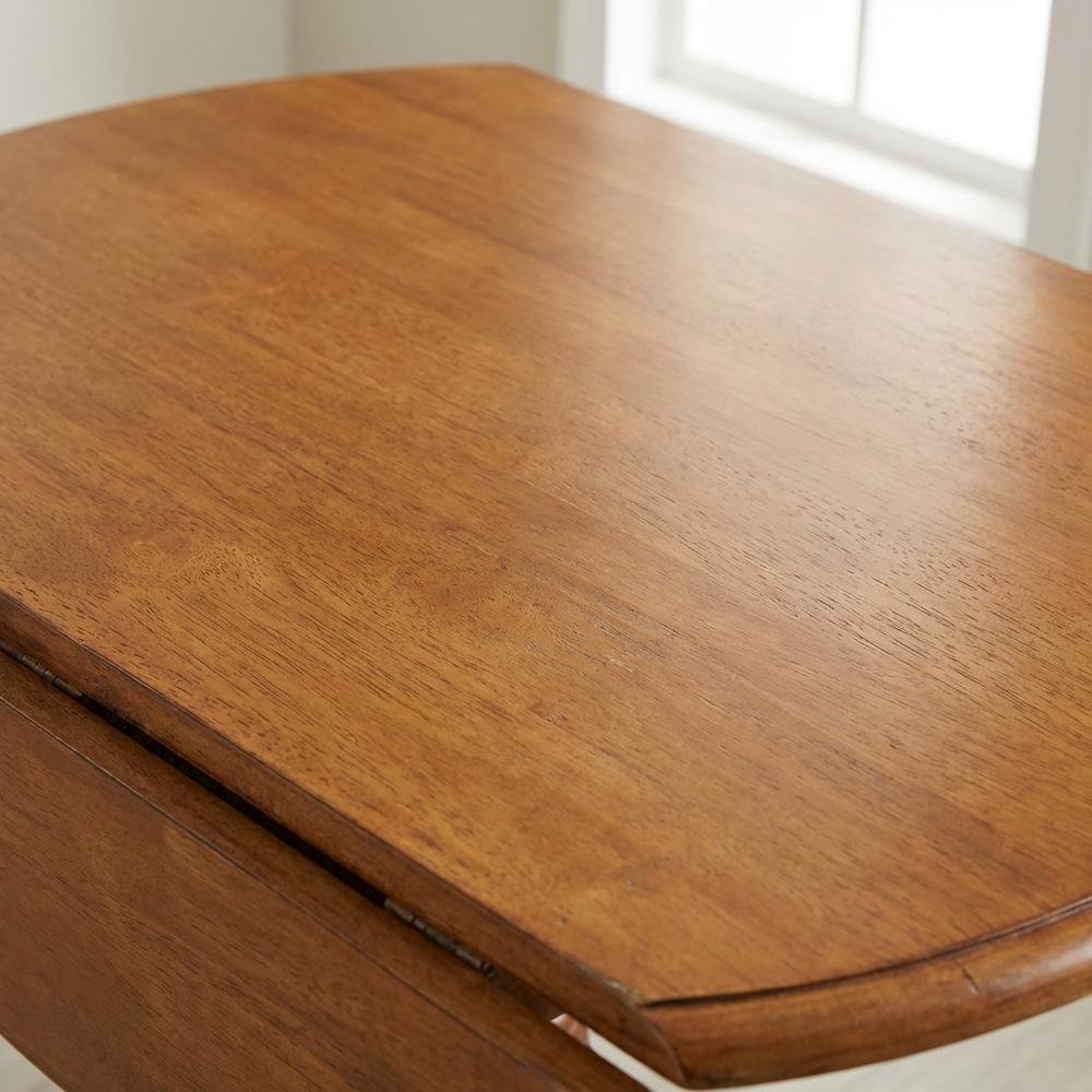 Black Oak Double Drop-Leaf Dining Table with Adjustable Length