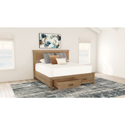 Glacier Point California King Storage Bed, Golden Java Finish