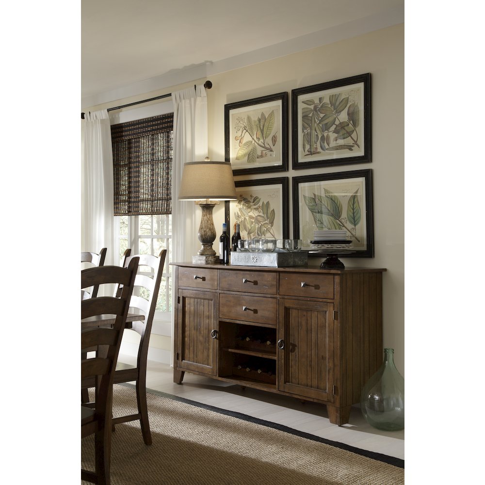 Toluca 66" Server, Rustic Amber