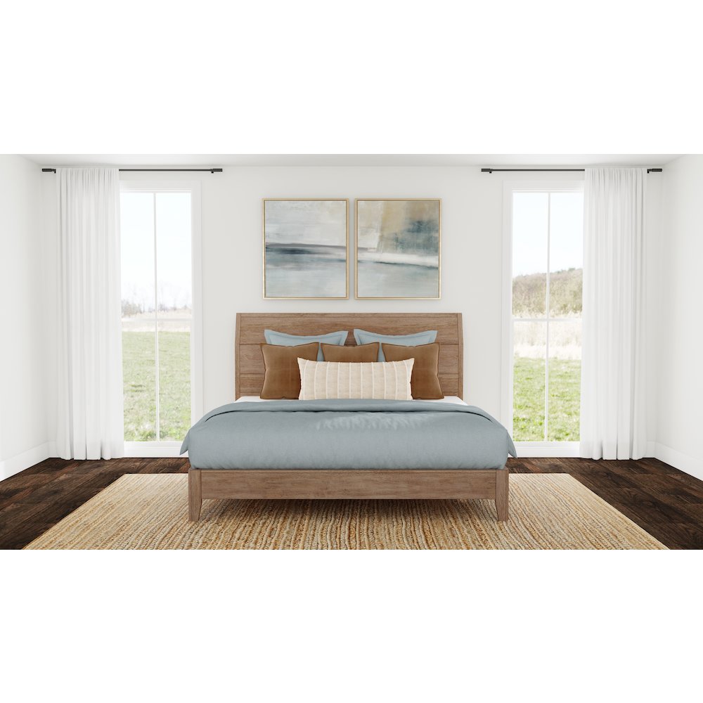 Geo Heights California King Panel Bed, Butterscotch