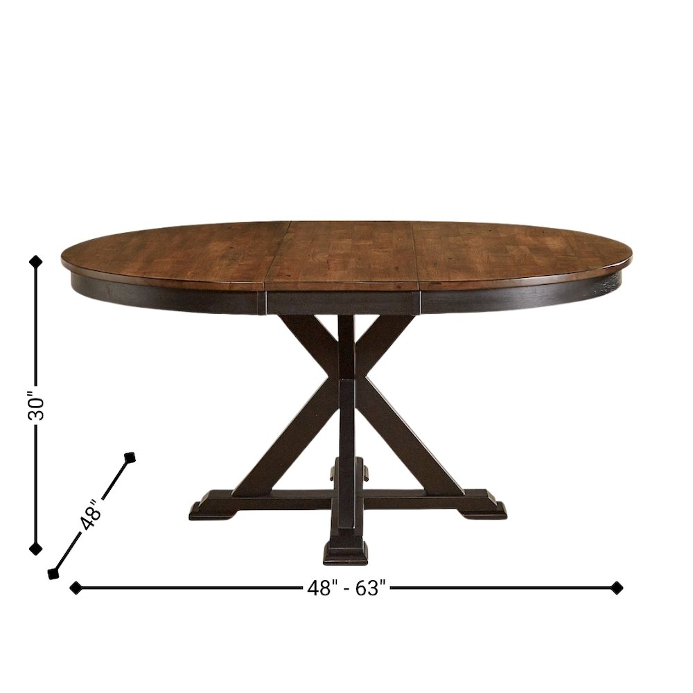 Black Oval Transformer Table, Round Extendable Dining Table for Kitchens