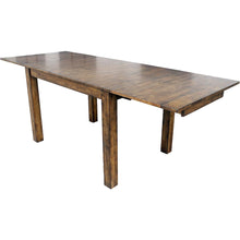 Rustic Whiskey Extendable Dining Table with Leaf, Rustic Dining Table